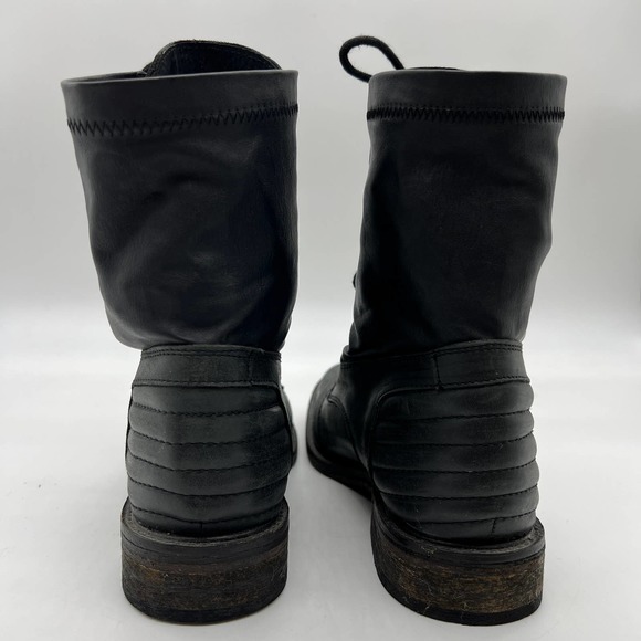 Free People Leather Ankle Boot Womens Size 38 / 7.5 US Combat Boots - Picture 10 of 14